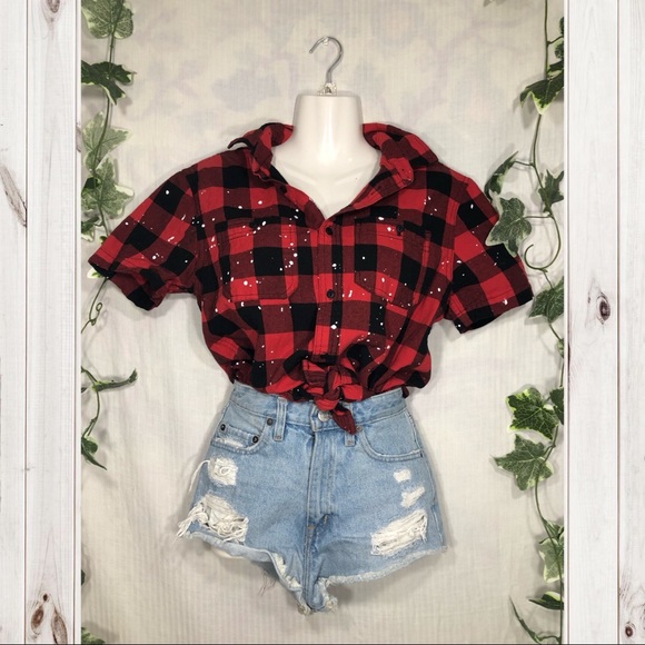 The Rail Tops - 🔴SALE The Rail Paint Splattered Plaid Top!🔴